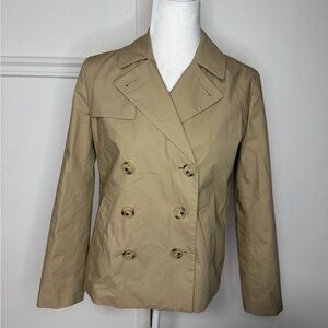 J. Crew Double-Breasted Beige Pea Coat size 00